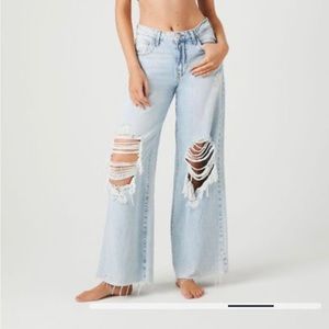 Forever 21 Premium - High Rise Wide Leg (light denim)